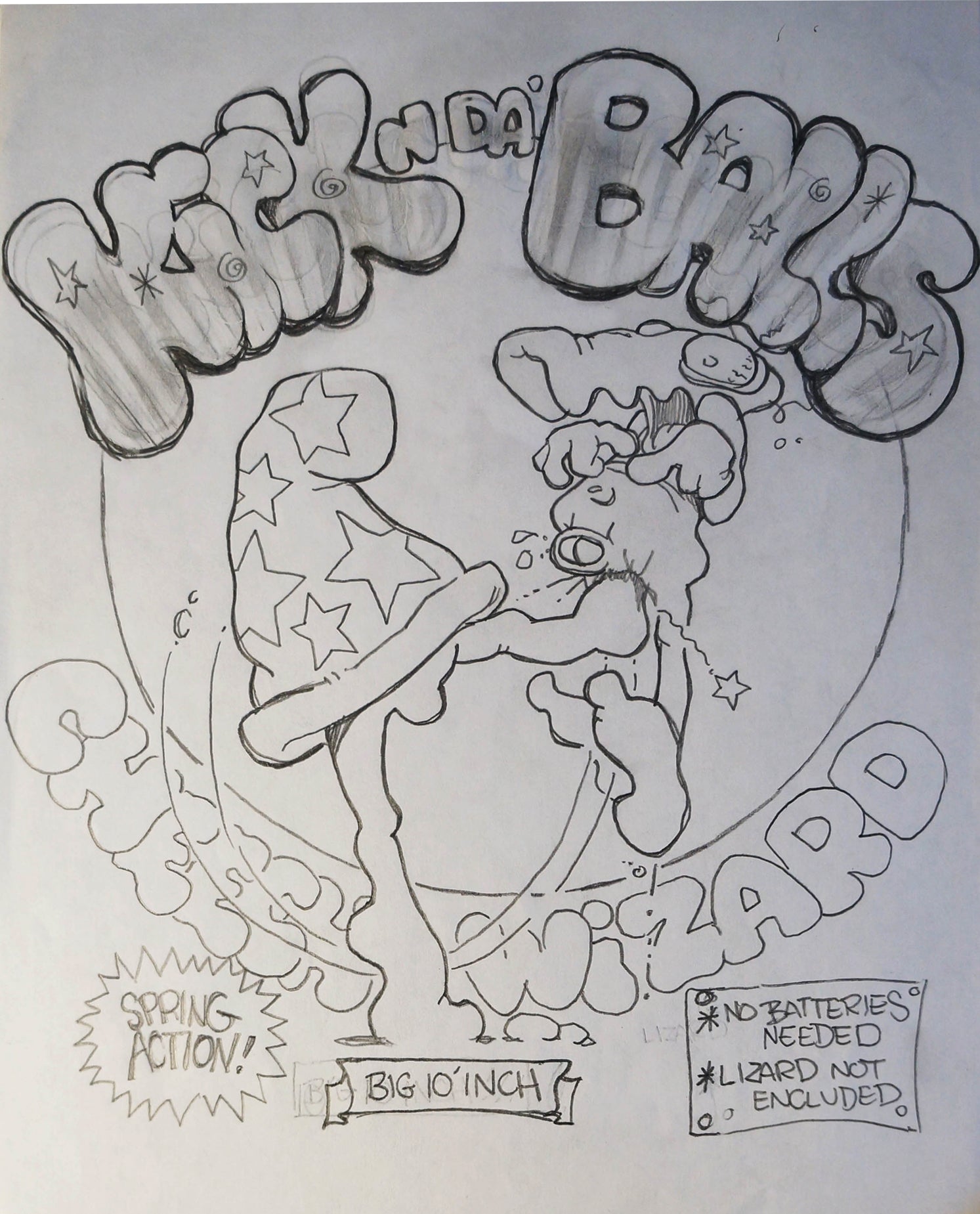 MARK BODE "Kick in Da Balls" Drawing