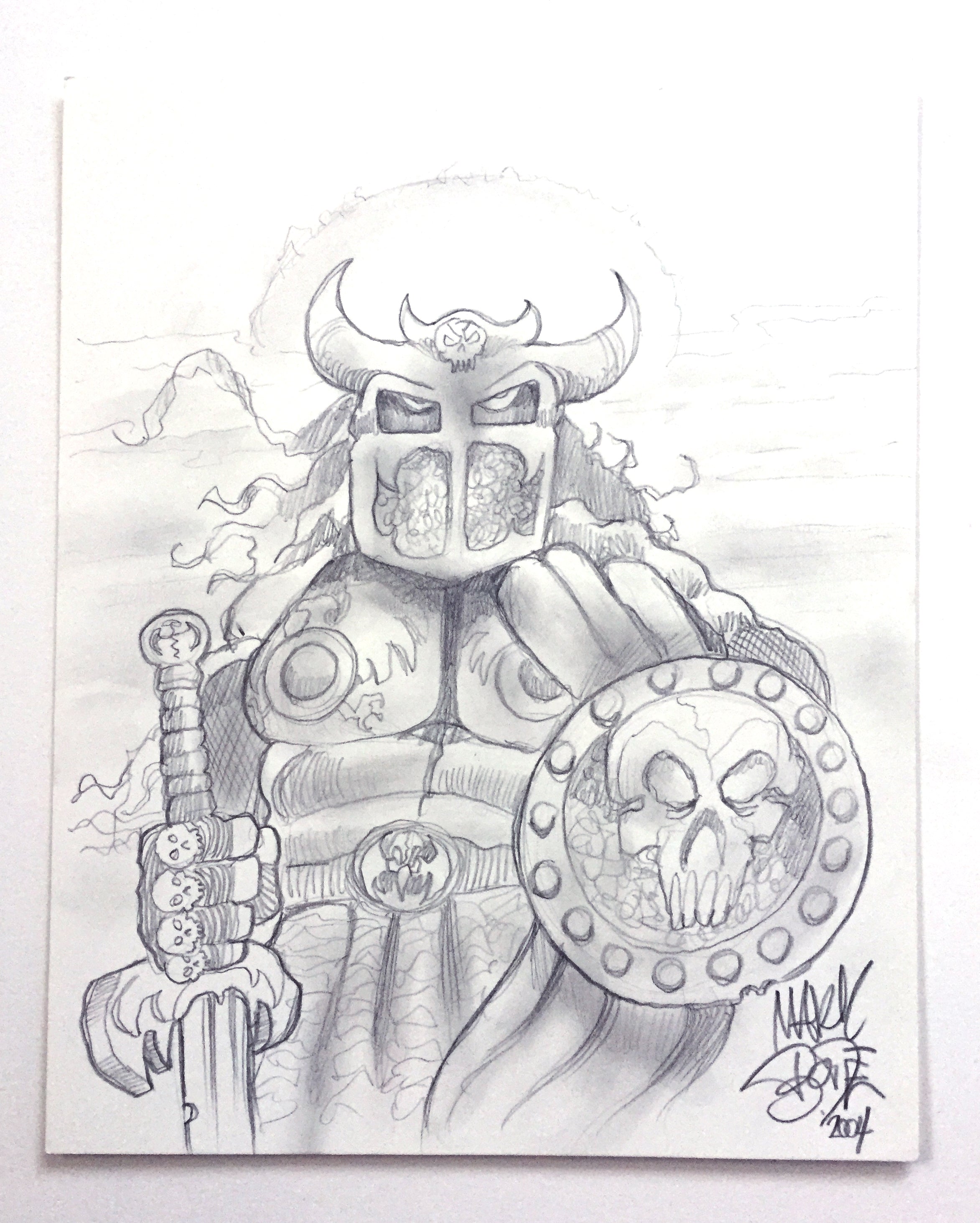 MARK BODE " Warrior " Drawing