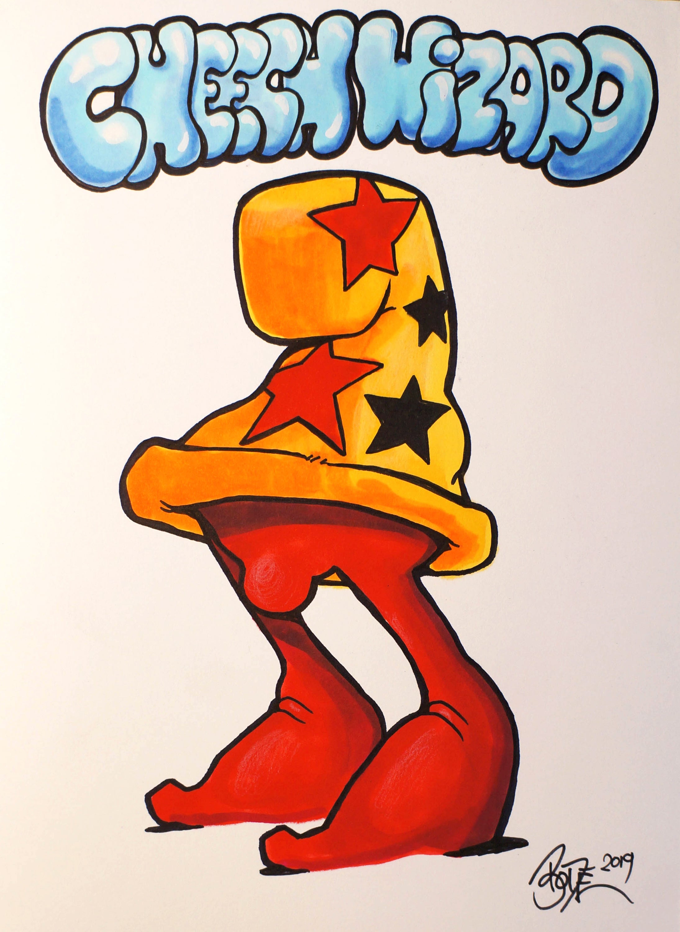 MARK BODE "Cheech Wizard" Drawing