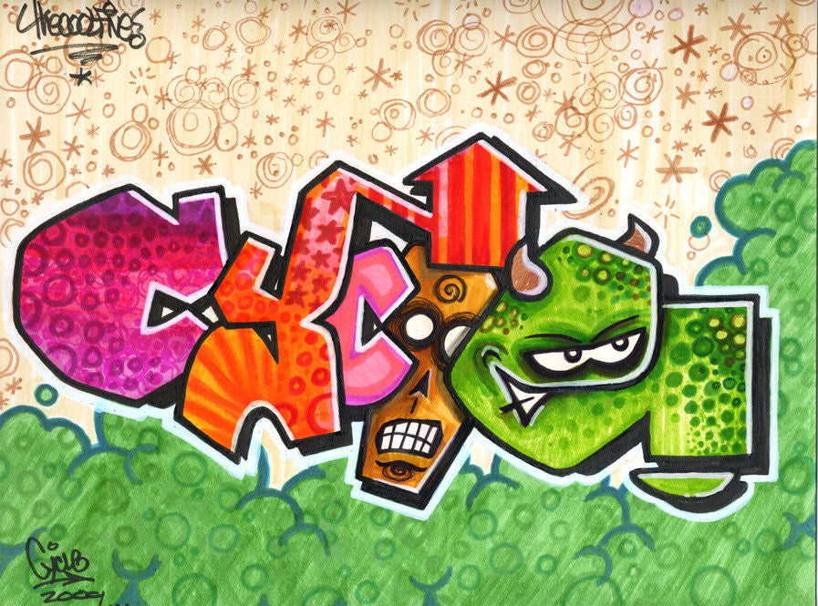 CYCLE - "Boogie" Black Book Drawing