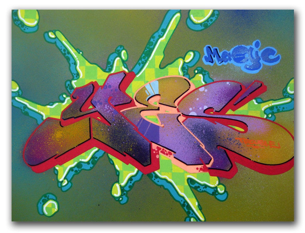 YES2 - "Trouble" painting