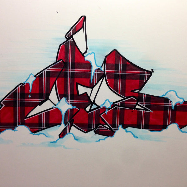 CES ONE- "Plaid in Full" BlackBook Drawing