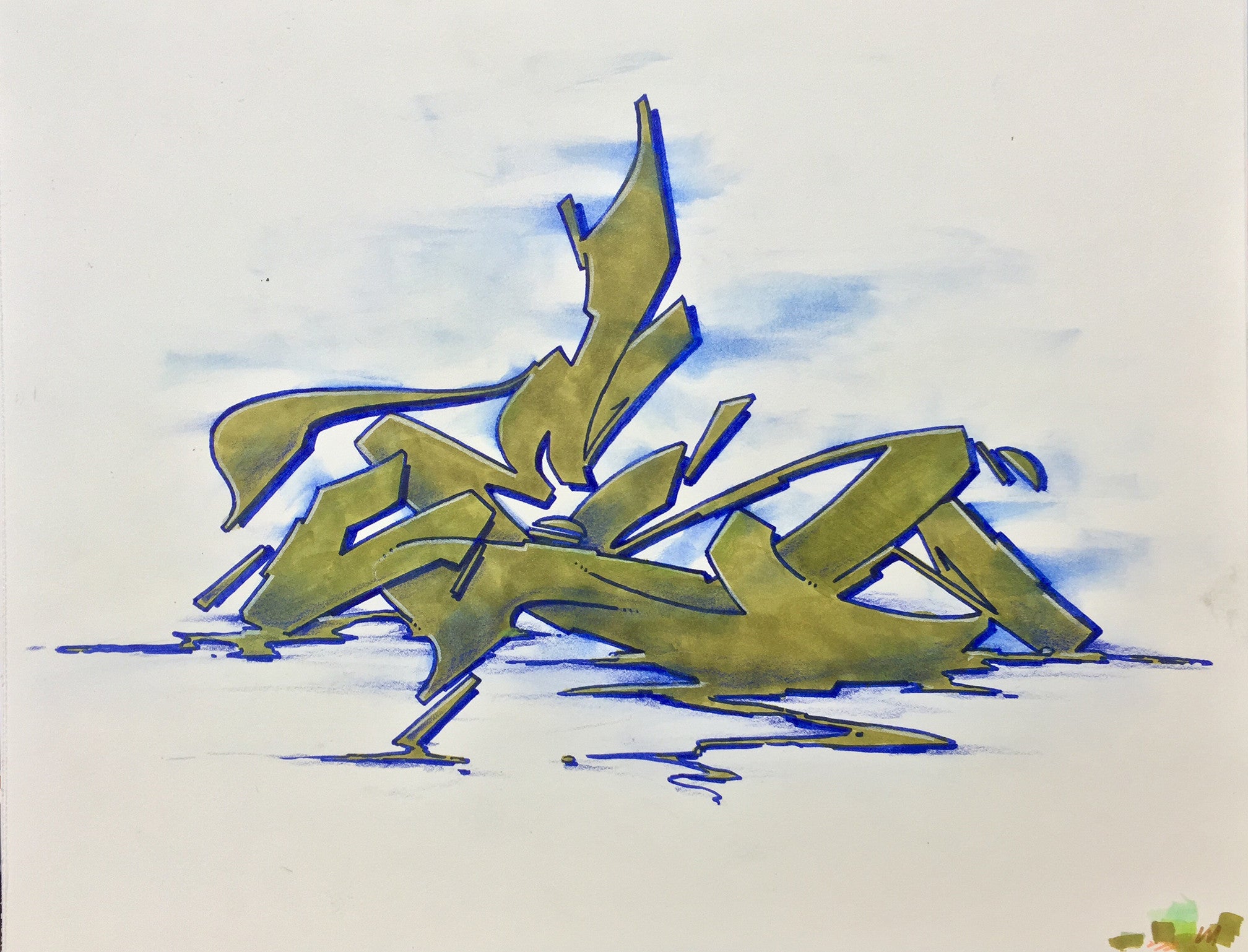 CES ONE- "Burner 3" BlackBook Drawing