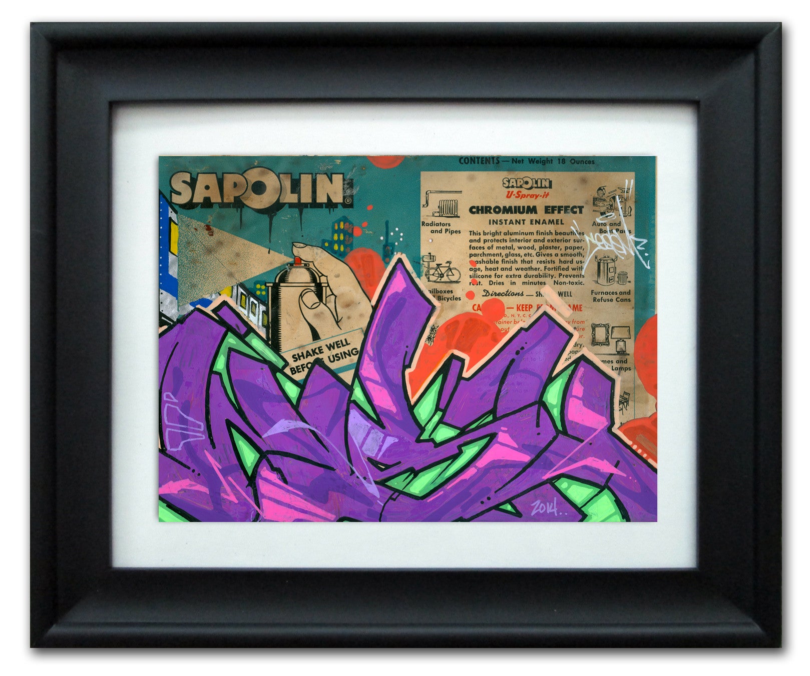 CES ONE  -  "Sapolin" Vintage Label