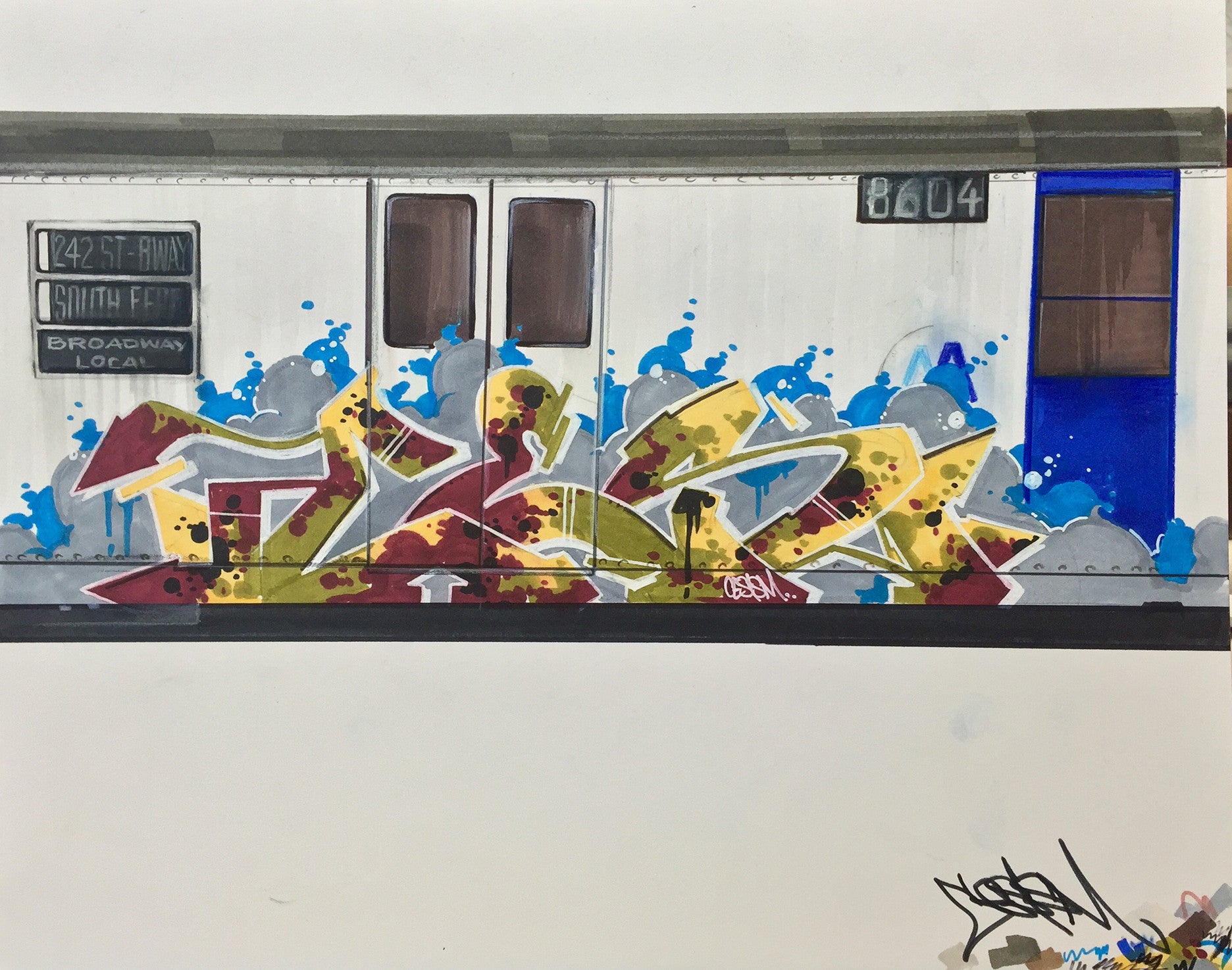 CES ONE  "Train" BlackBook Drawing