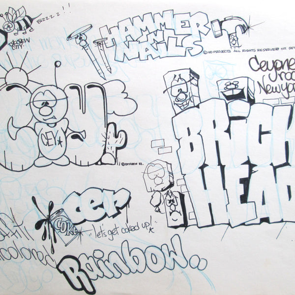 CEY   "Brick Heads"  Drawing 1983