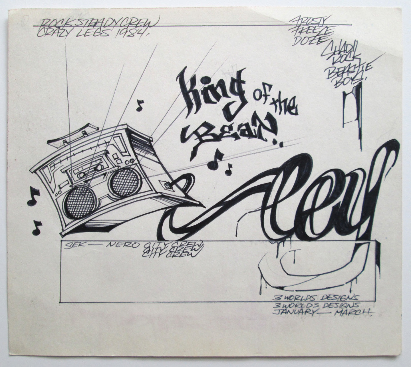 CEY -  "King of the Beat"  Drawing 1983
