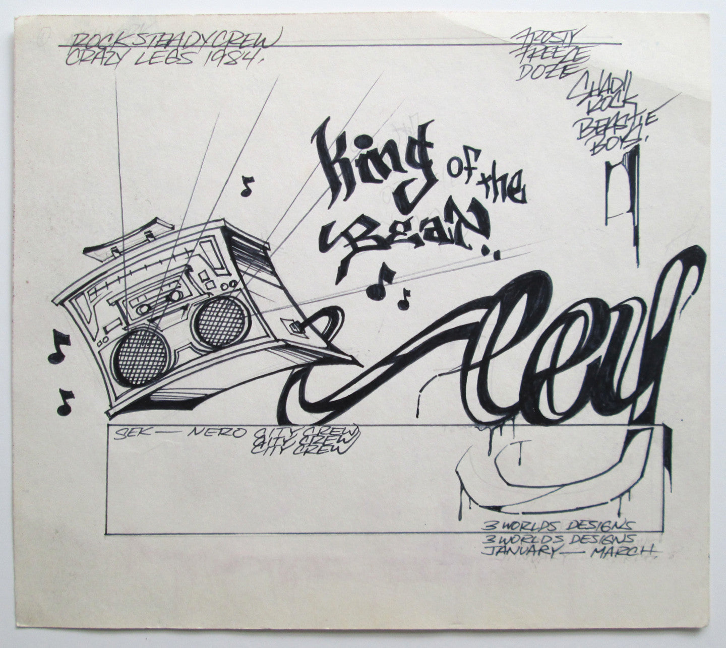 CEY - "King of the Beat" Drawing 1983