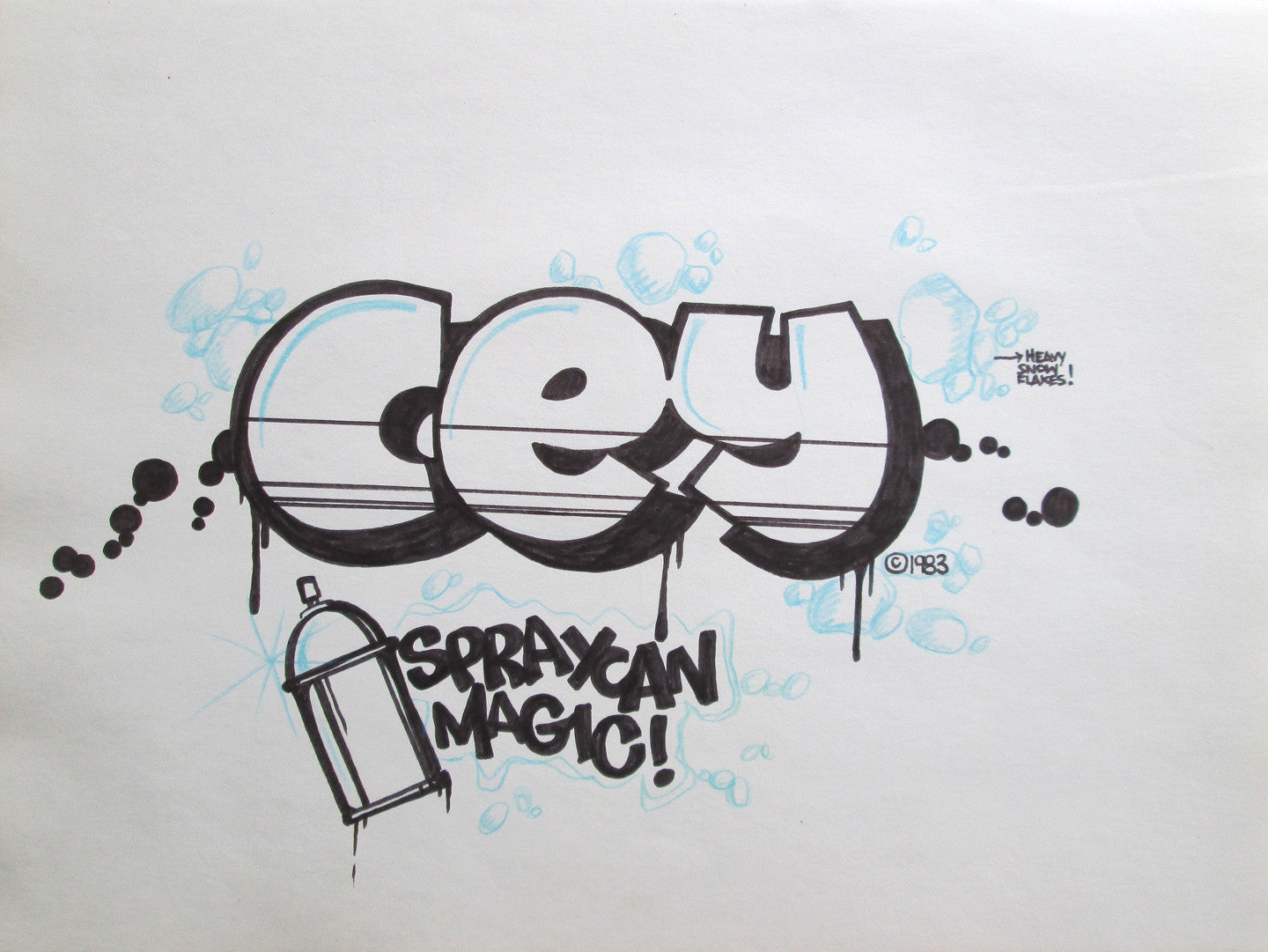 CEY - "Spray Can Magic" Drawing 1983