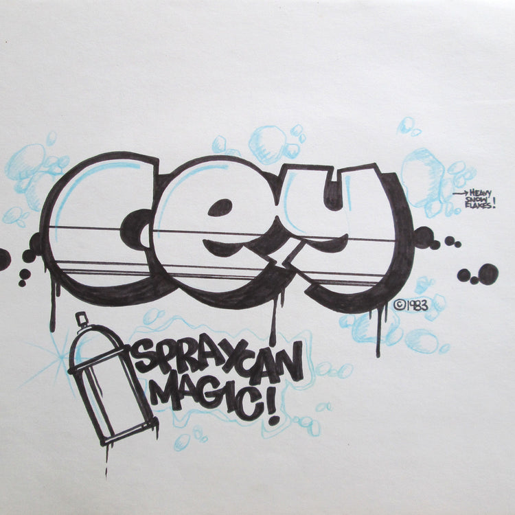 CEY -  "Spray Can Magic"  Drawing 1983