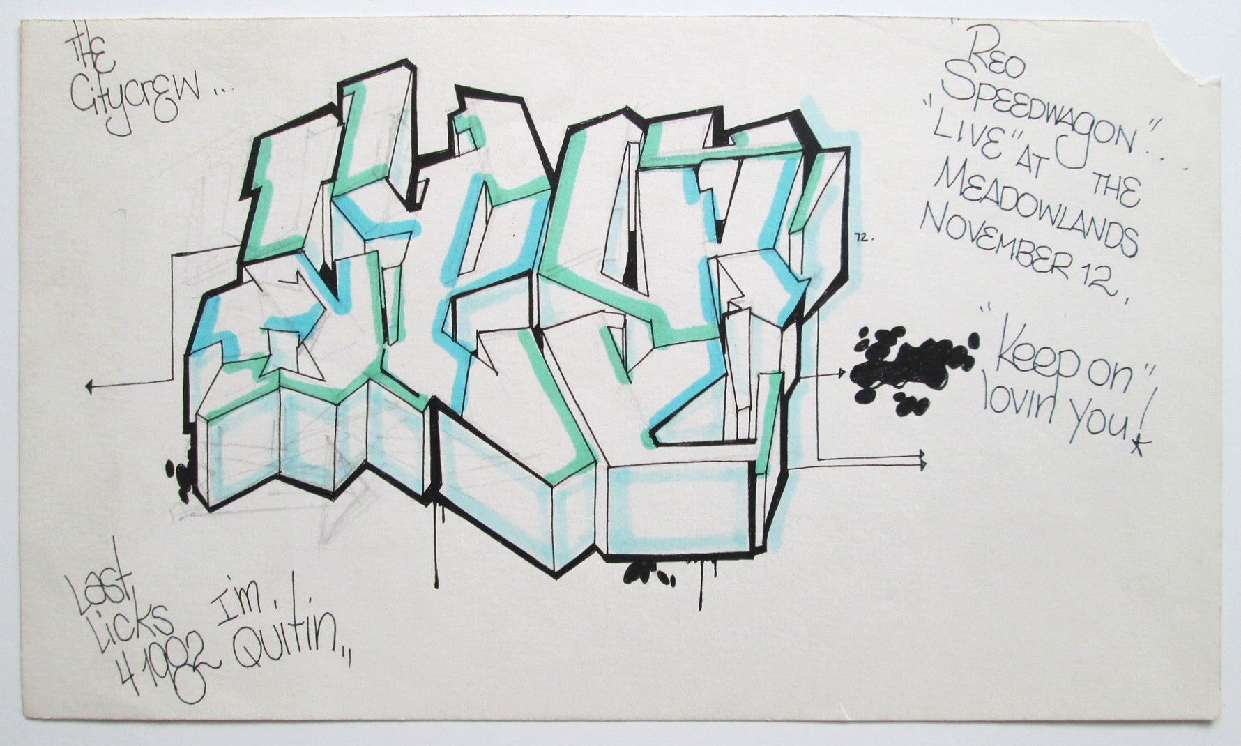 CEY -  "WildStyle"  Drawing 1982