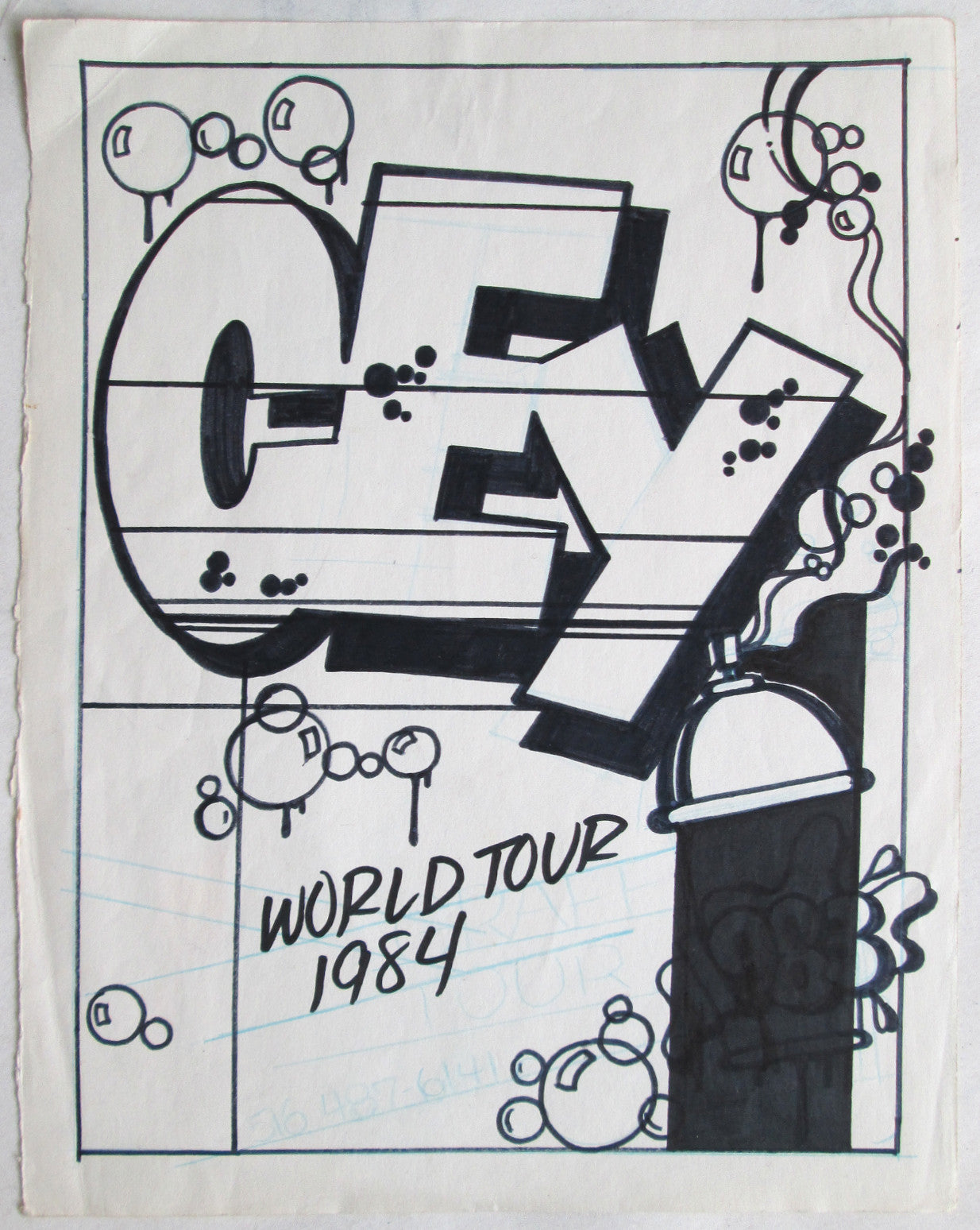 CEY - "World Tour" Drawing 1984