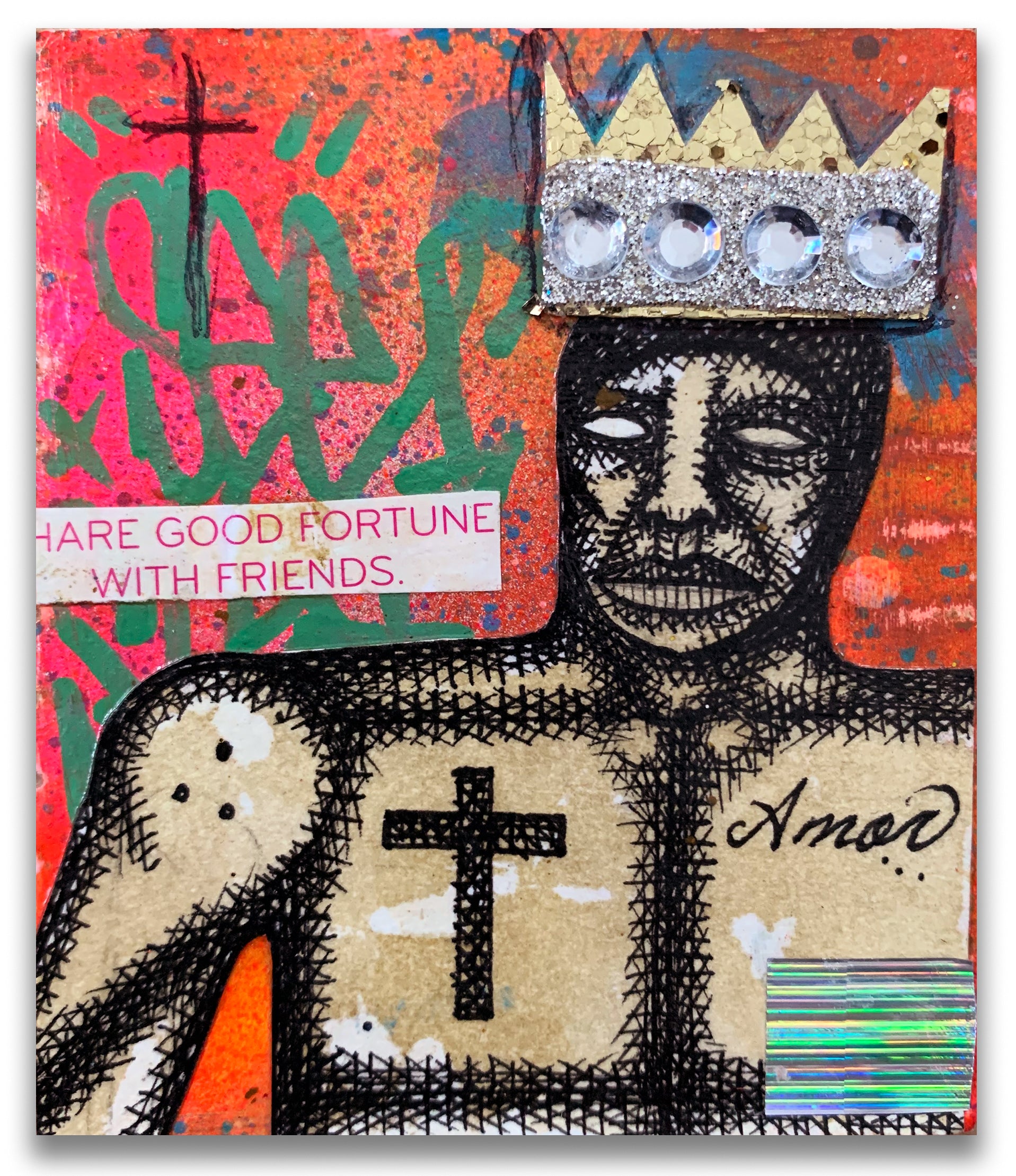 Carlos Ramirez  - "Ghetto Card 3" Drawing