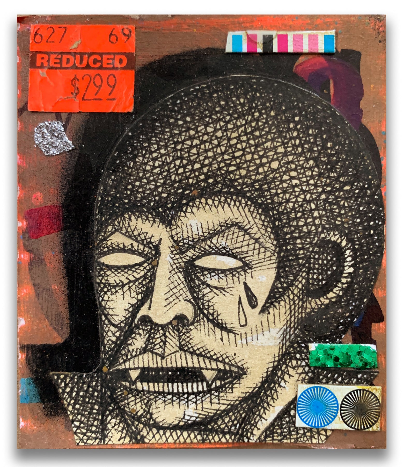 Carlos Ramirez  - "Ghetto Card 1" Drawing