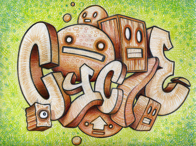 CYCLE - "Space Heads" Black Book Drawing