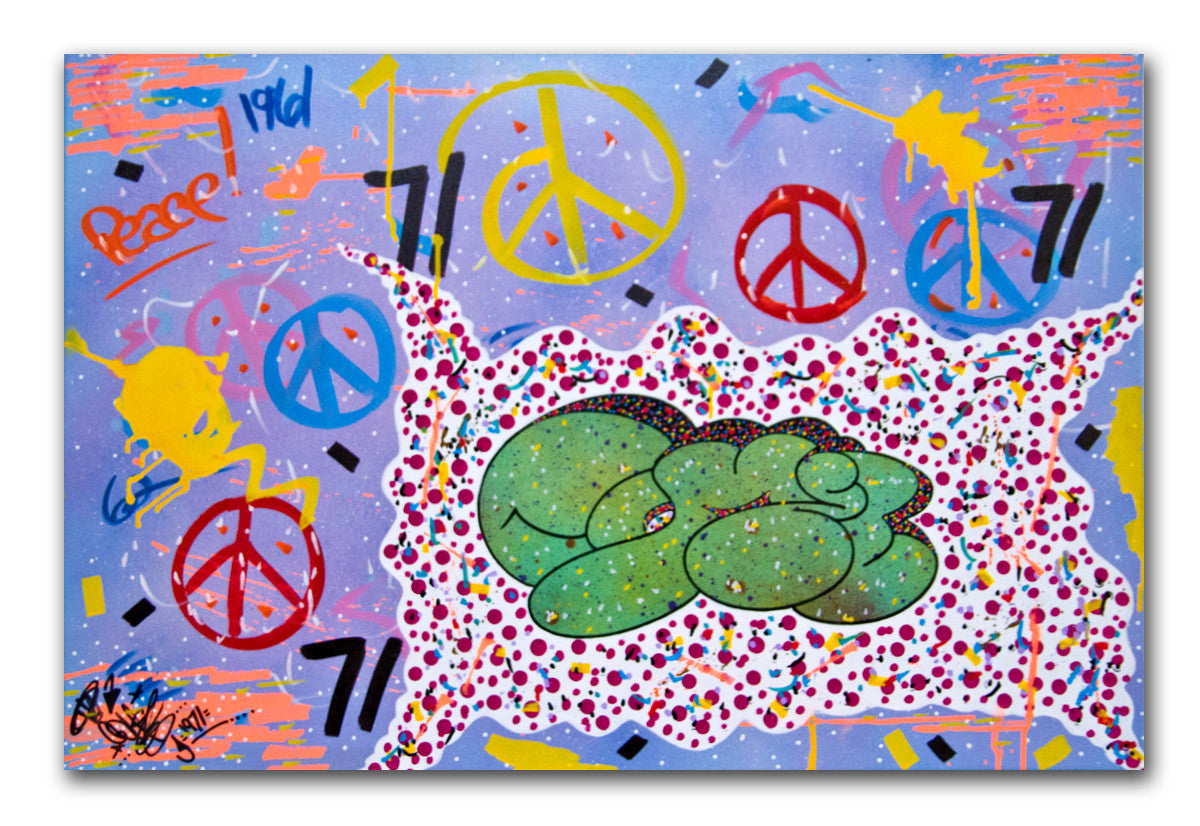 COMET -Peace, Love and Happiness - Painting