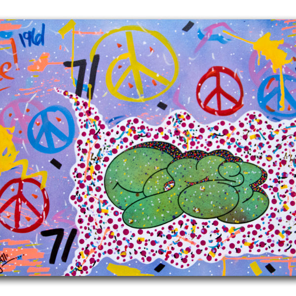 COMET -Peace, Love and Happiness - Painting