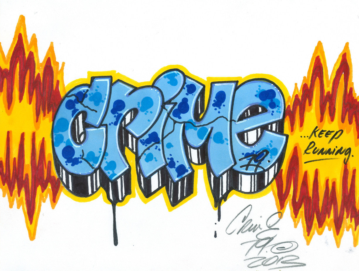 CRIME 79 - "Keep Running" Black Book Drawing