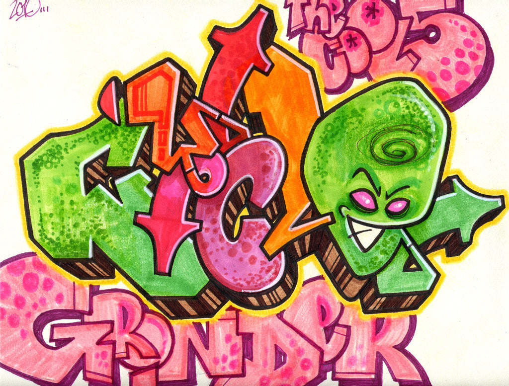 CYCLE  -  "Cycle Grinder"  Black Book Drawing