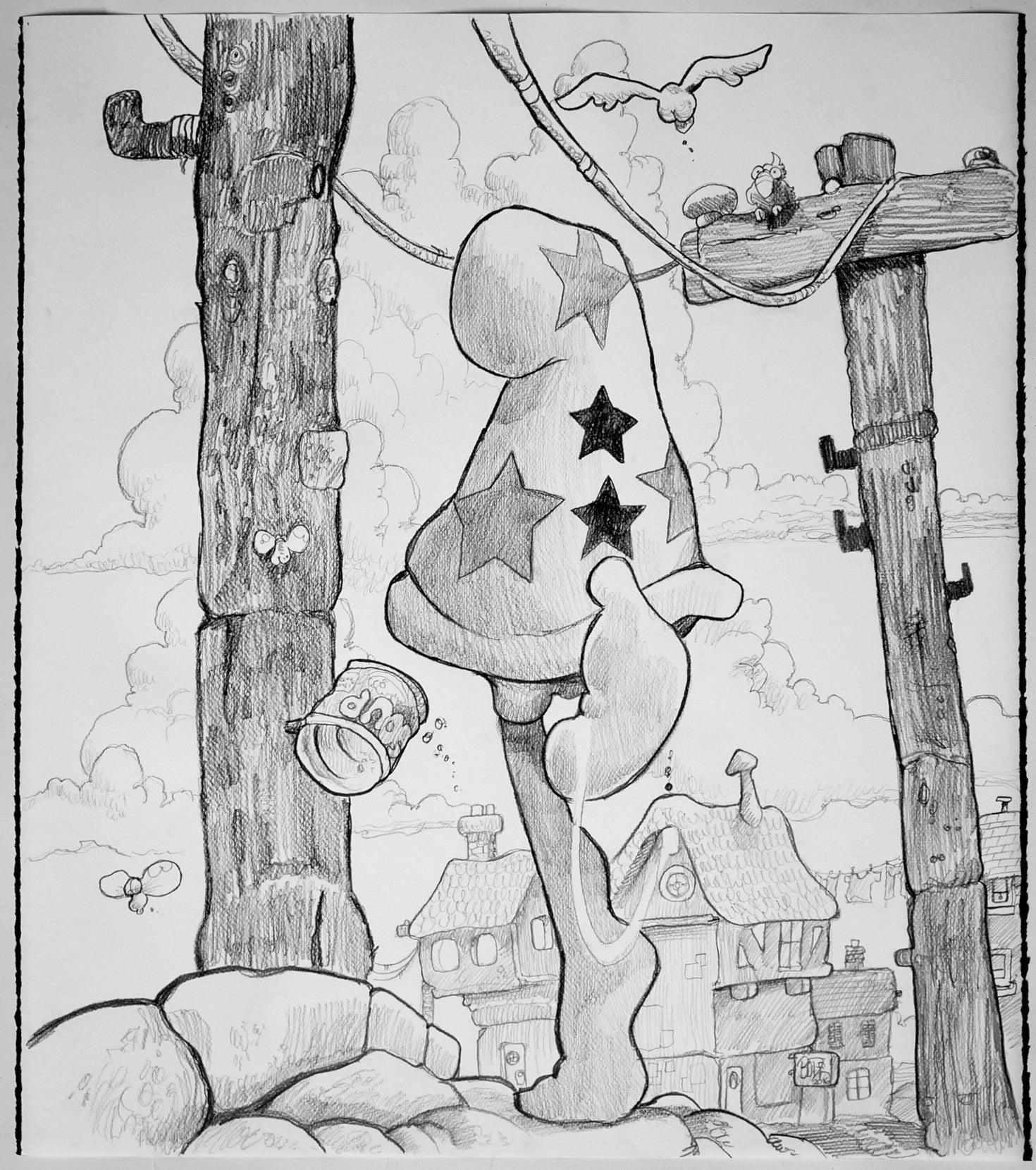 MARK BODE " Cheech Bandito " Drawing