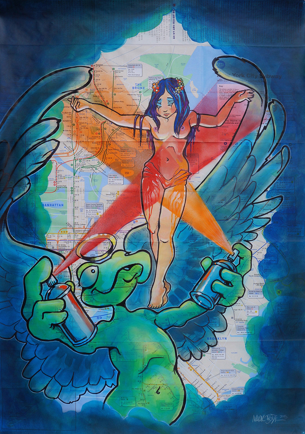 MARK BODE "Spray Can Angel" Map