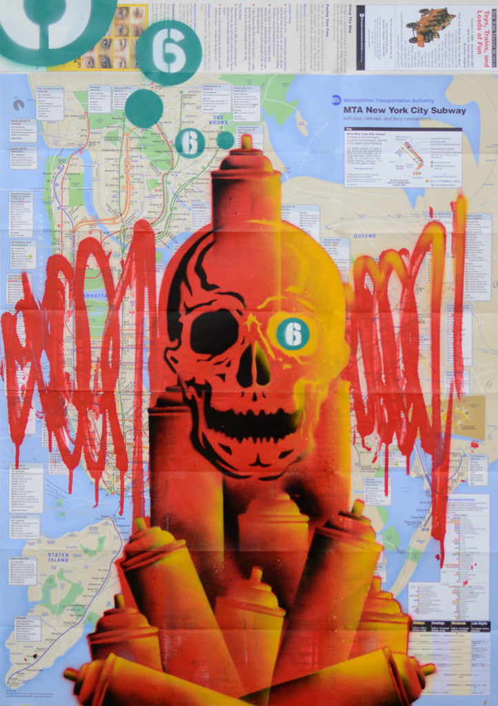 GRAFFITI ARTIST SEEN -  "Red Skull" NYC Map