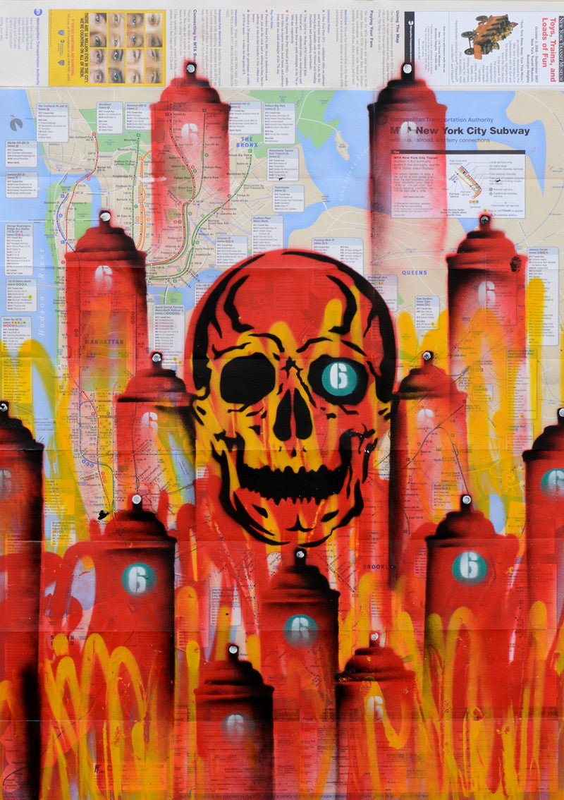 GRAFFITI ARTIST SEEN -  "Red Skull 4" NYC Map