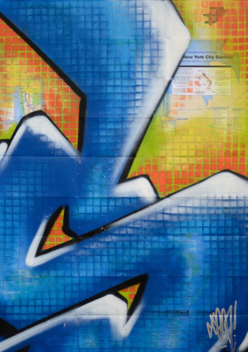 GRAFFITI ARTIST SEEN -  "S Grid #5" NYC Map