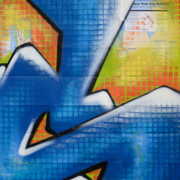 GRAFFITI ARTIST SEEN -  "S Grid #5" NYC Map