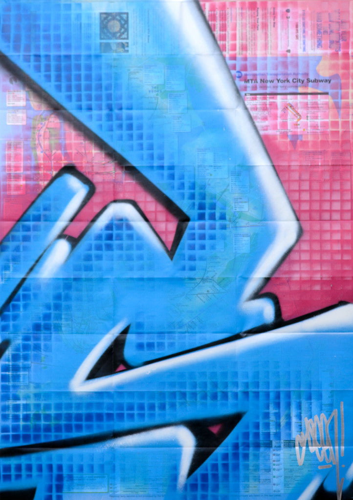 GRAFFITI ARTIST SEEN -  "S Grid #3" NYC Map