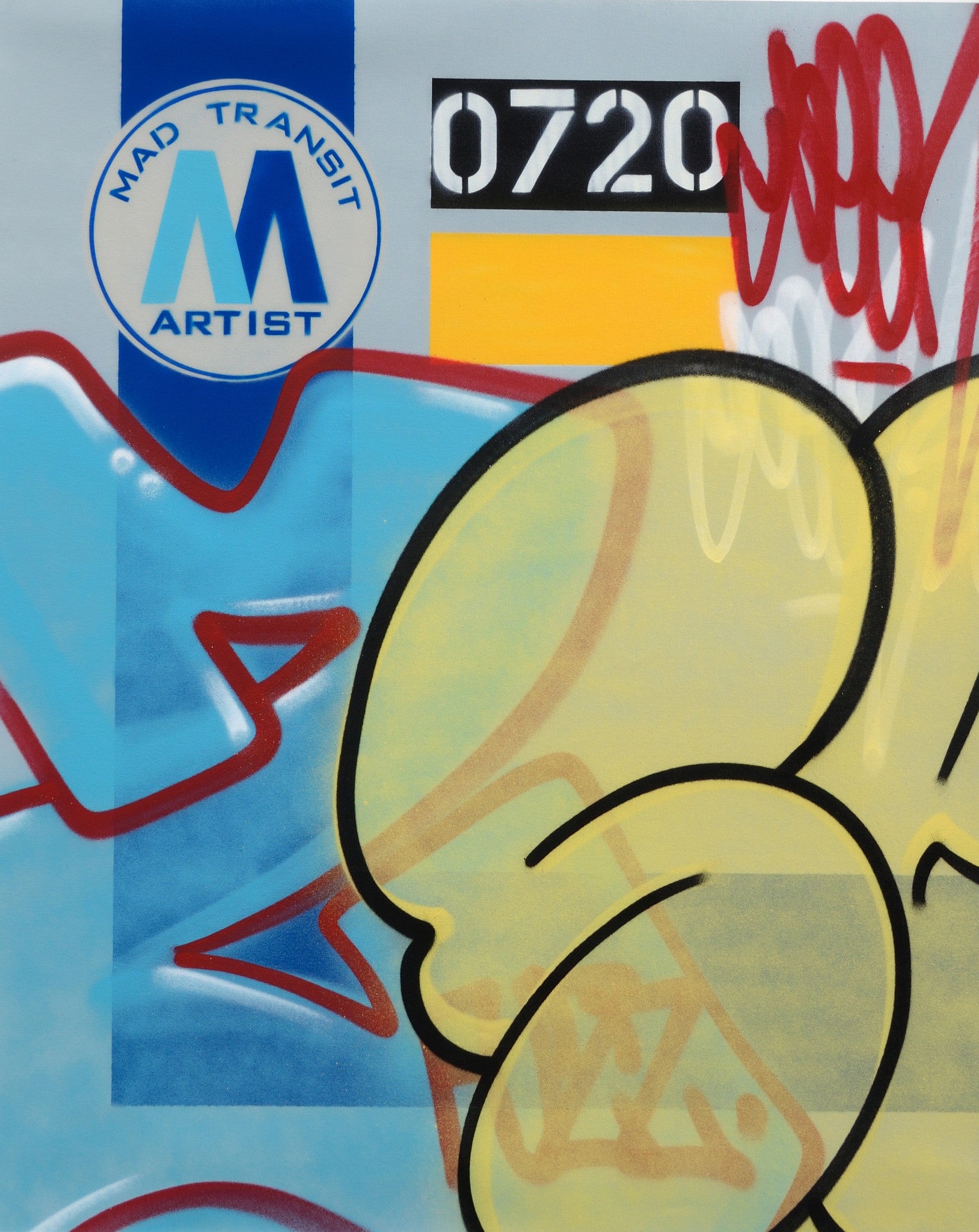 GRAFFITI ARTIST SEEN  -  "MTA"  Aerosol on  Canvas