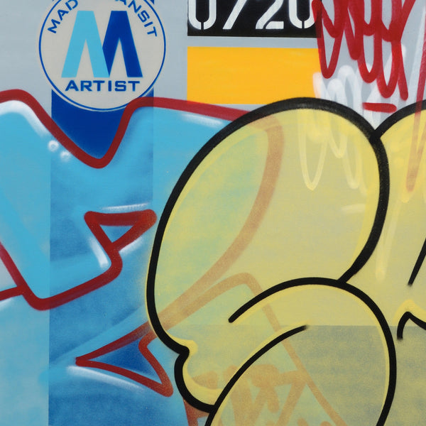 GRAFFITI ARTIST SEEN  -  "MTA"  Aerosol on  Canvas