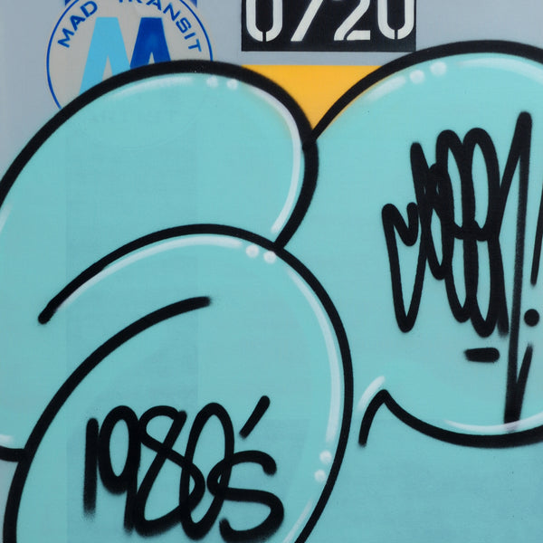 GRAFFITI ARTIST SEEN  -  "MTA"  Aerosol on  Canvas