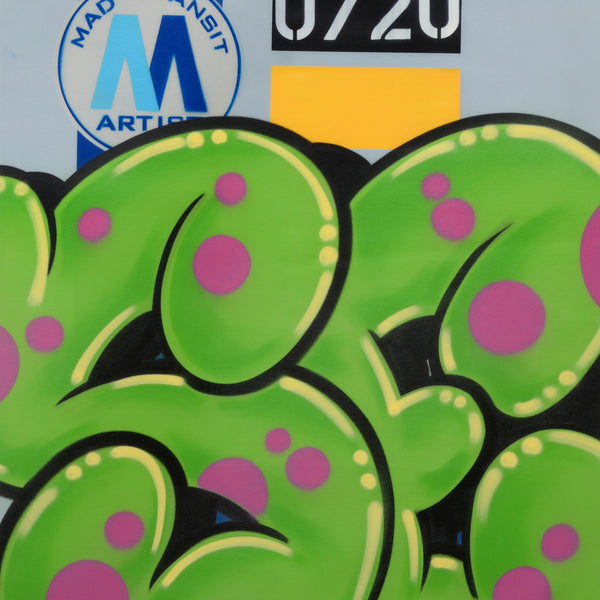 GRAFFITI ARTIST SEEN  -  "MTA"  Aerosol on  Canvas