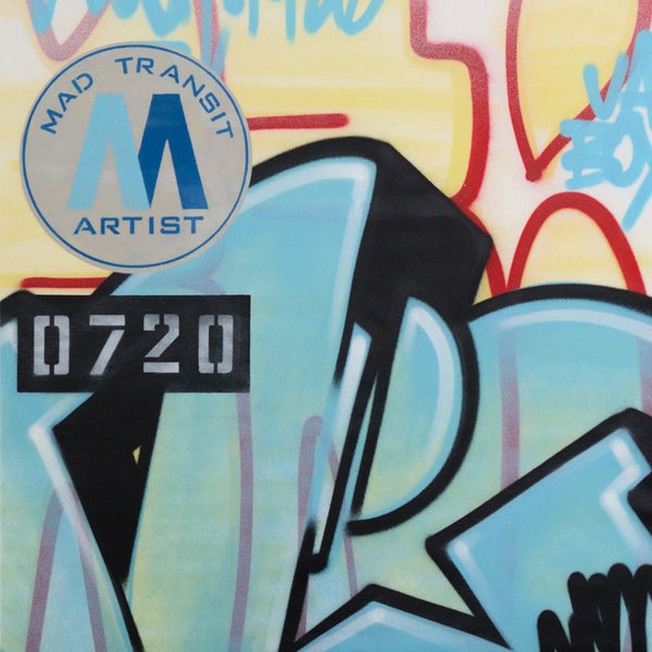 GRAFFITI ARTIST SEEN -  "Mad Transit #11"  Painting on Canvas