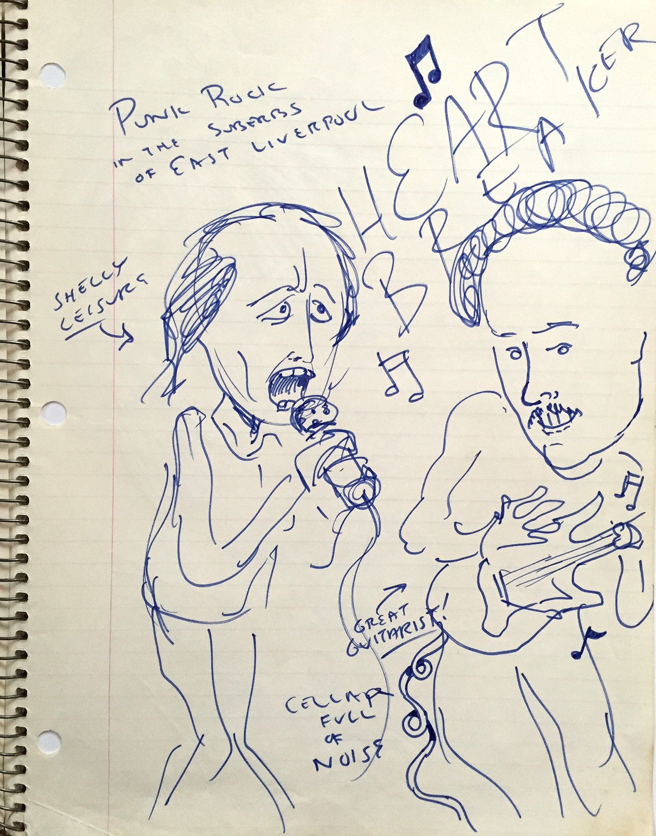 DANIEL JOHNSTON- "Heart Breaker" Notebook Drawing 1980