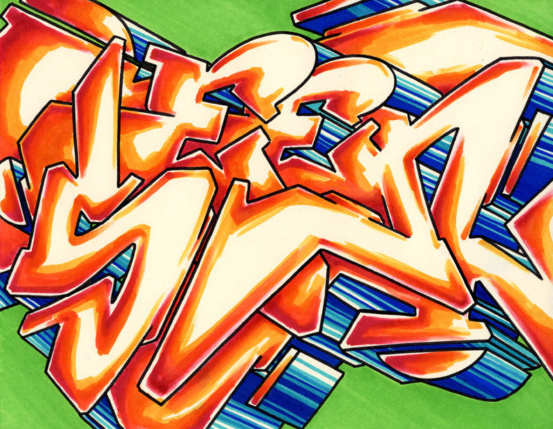 GRAFFITI ARTIST SEEN - WildStyle 45- Drawing
