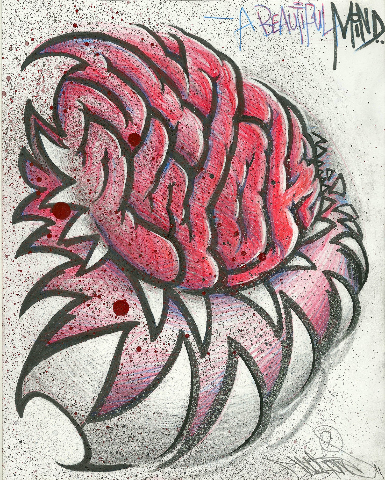 MR EWOK ONE "A Beautiful Mind" Drawing