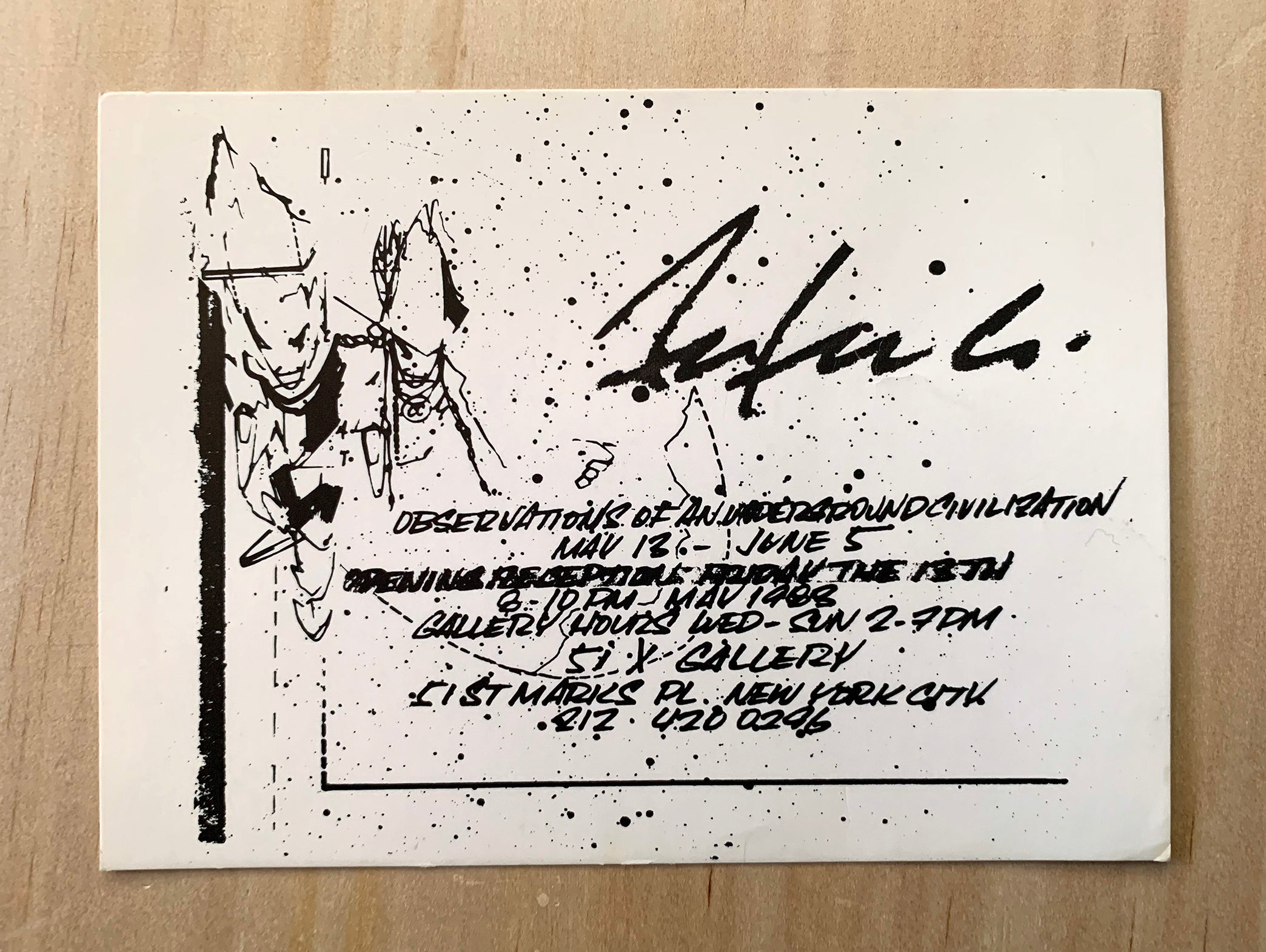 51X- FUTURA 2000 Gallery Invite 1983