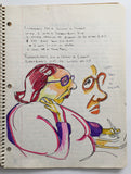 DANIEL JOHNSTON- "Untitled" Notebook Drawing 1980