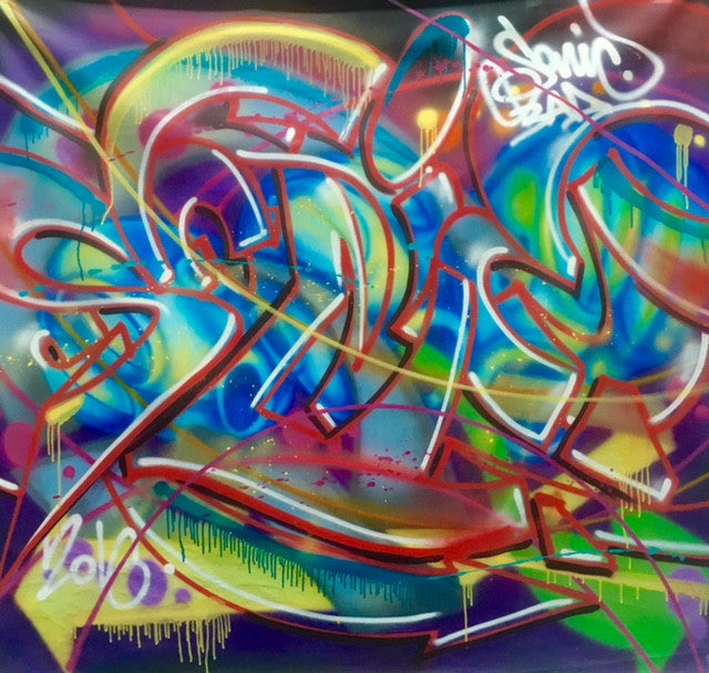 SONIC "B.A.D/BAD ASS DROIDS" Painting