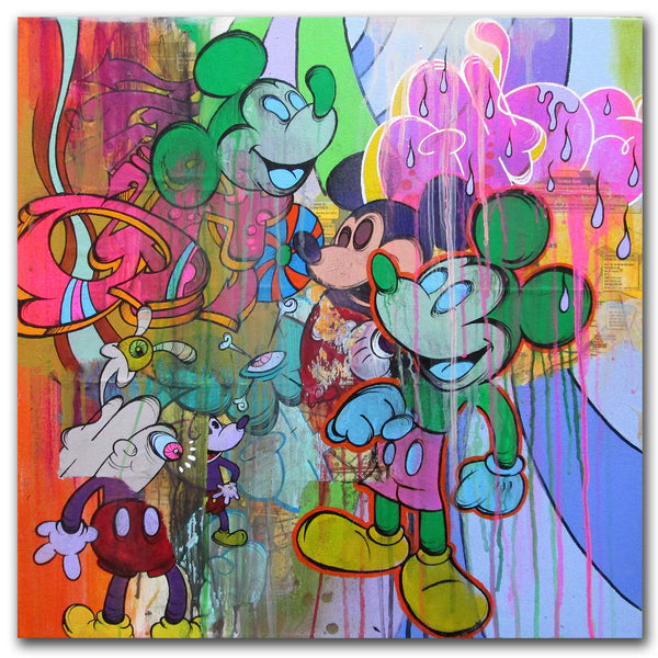 GHOST-  Multi Mickey Canvas