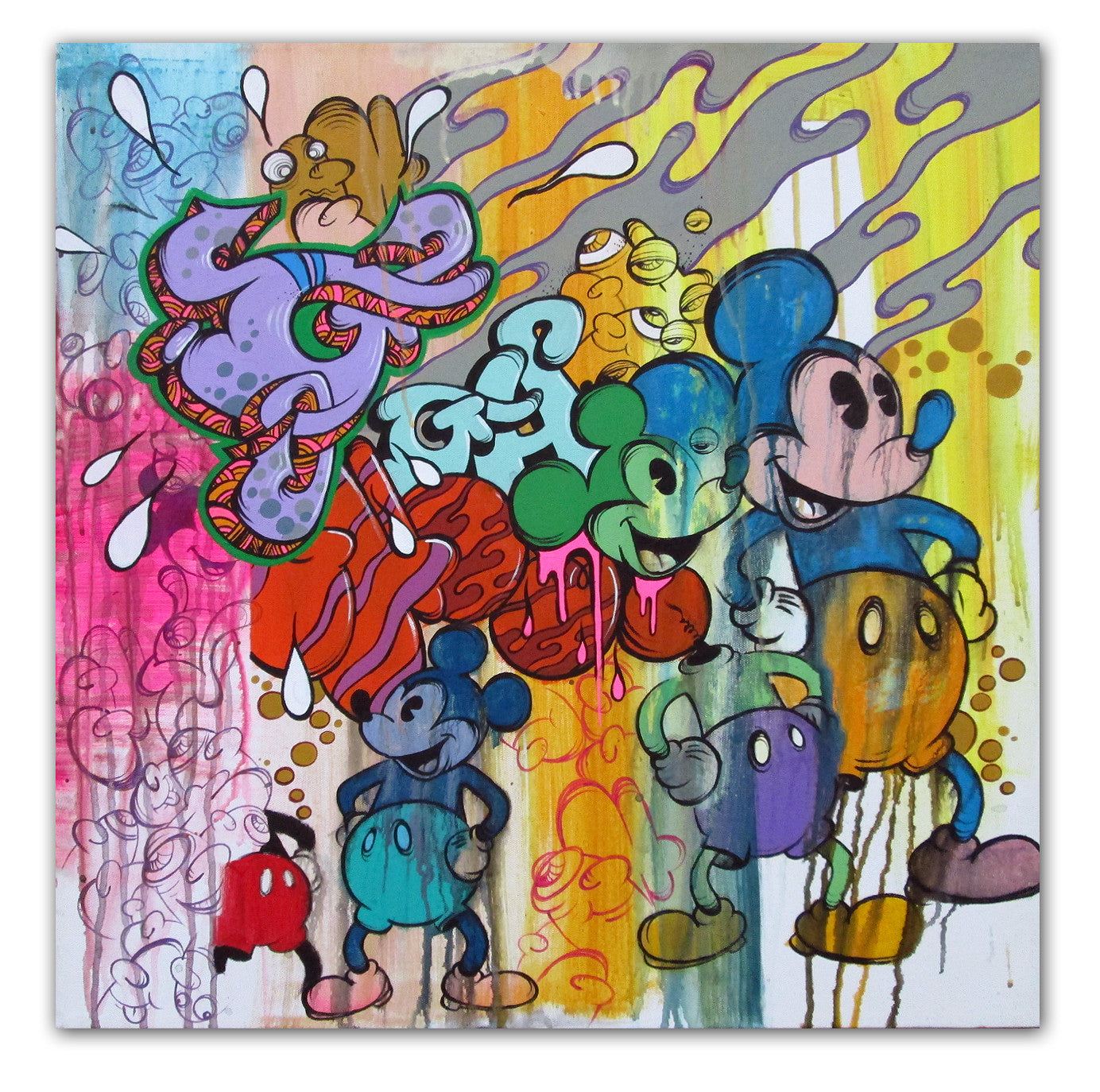 GHOST-  Multi Mickey #4 Canvas