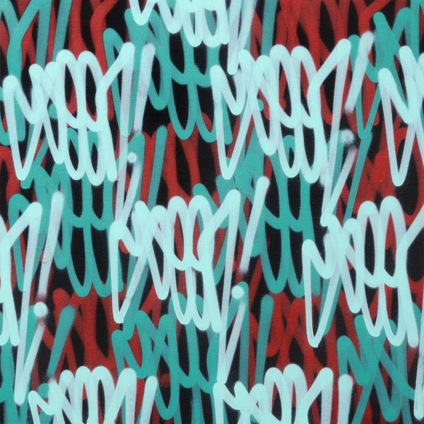 GRAFFITI ARTIST SEEN  -   "Multi  Tags"  Aerosol on  Canvas