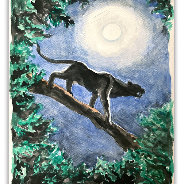 Robert Hawkins "Panther in Tree"