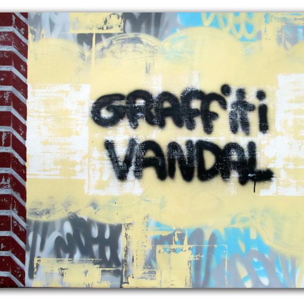 GRAFFITI ARTIST SEEN  -  "Graffiti Vandal - Stretched"  Aerosol on  Linen