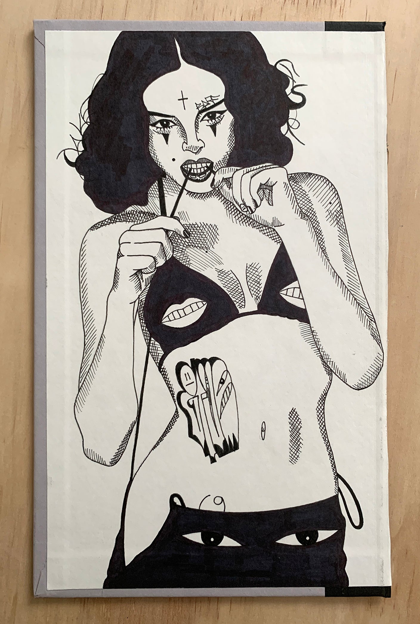 ALBERT REYES "Flossing" Drawing