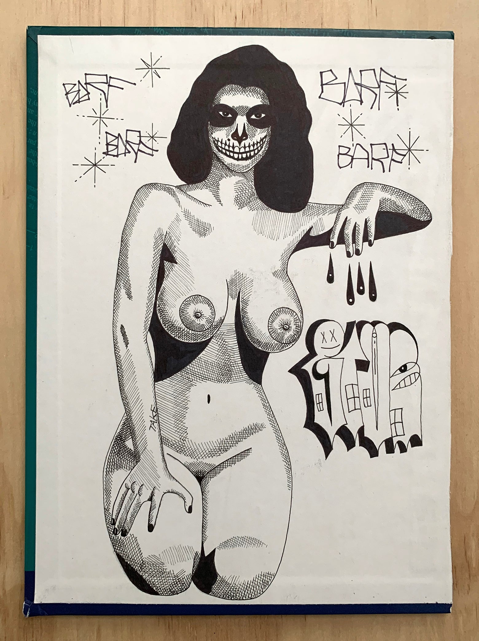 ALBERT REYES "Barf" Drawing