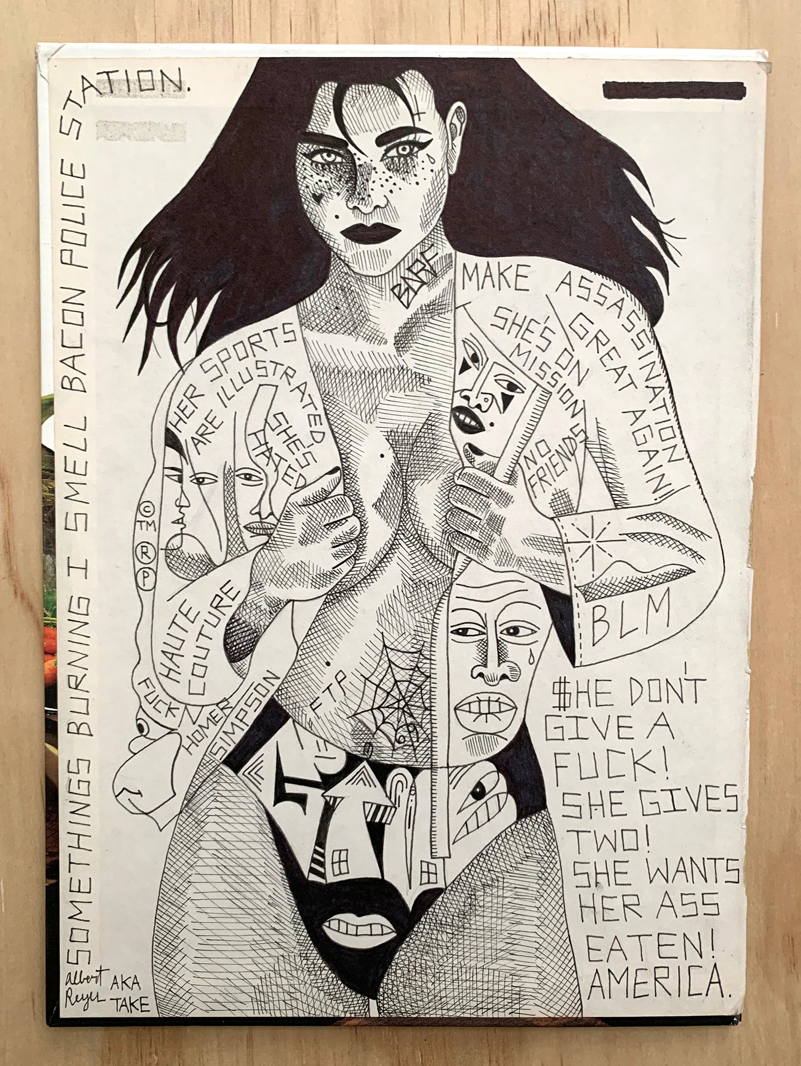 ALBERT REYES "She don't give a.."Drawing