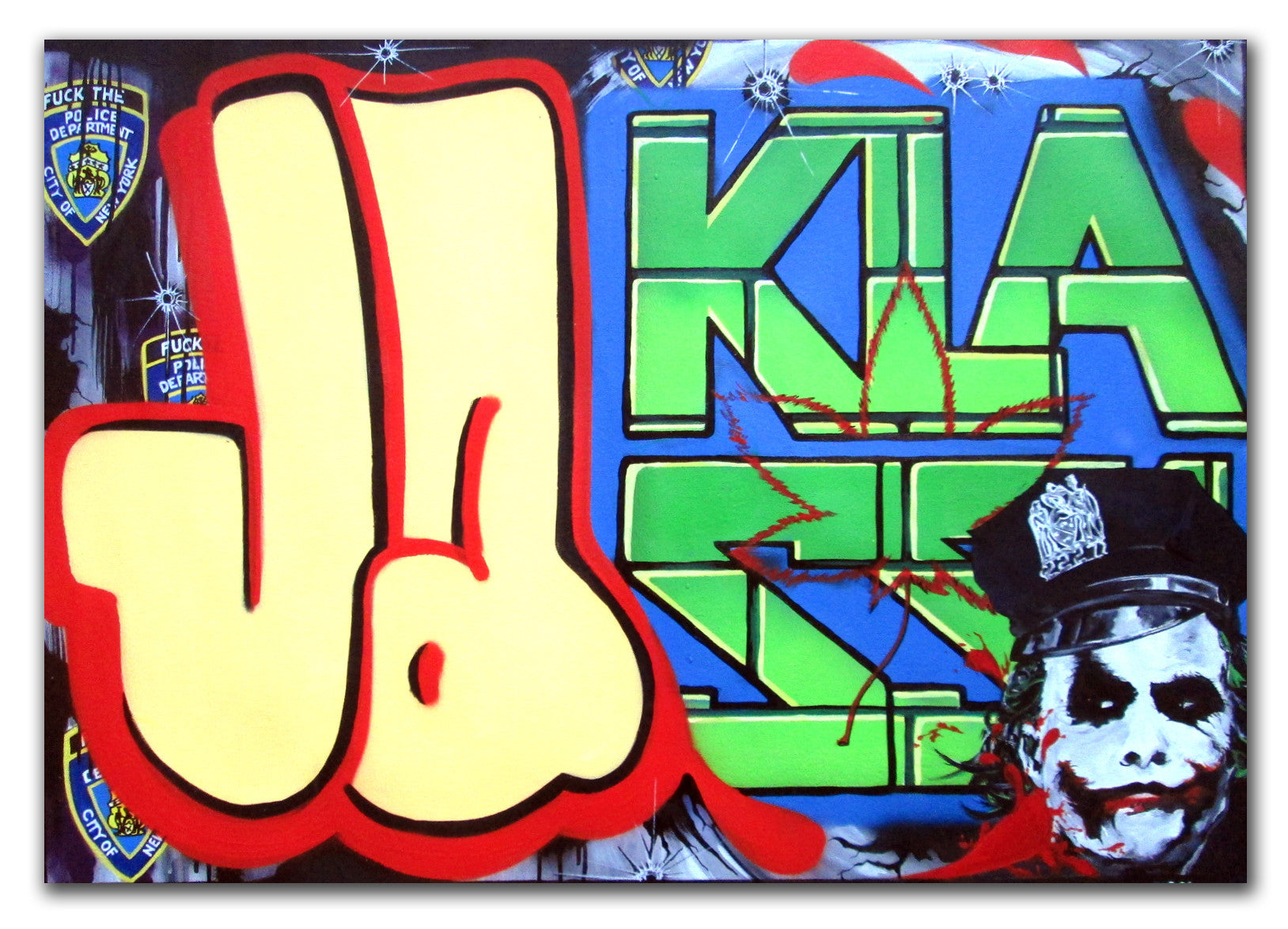 KLASS RTW / JA  - Fuck The Police - Colab Painting